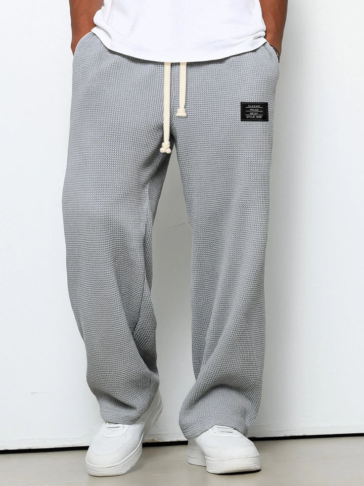 waffle straight pants men streetwear inspired daily outfit