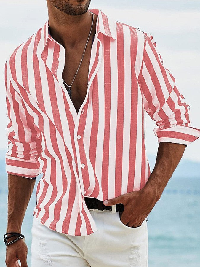 Men’s Yarn-dyed Striped Shirt – Easy Everyday Style