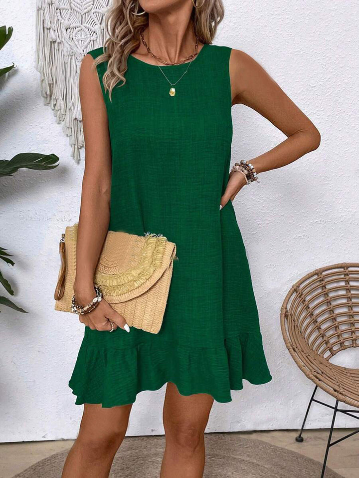 Loose Ruffle Beach Dresses for Women - Sleeveless Style