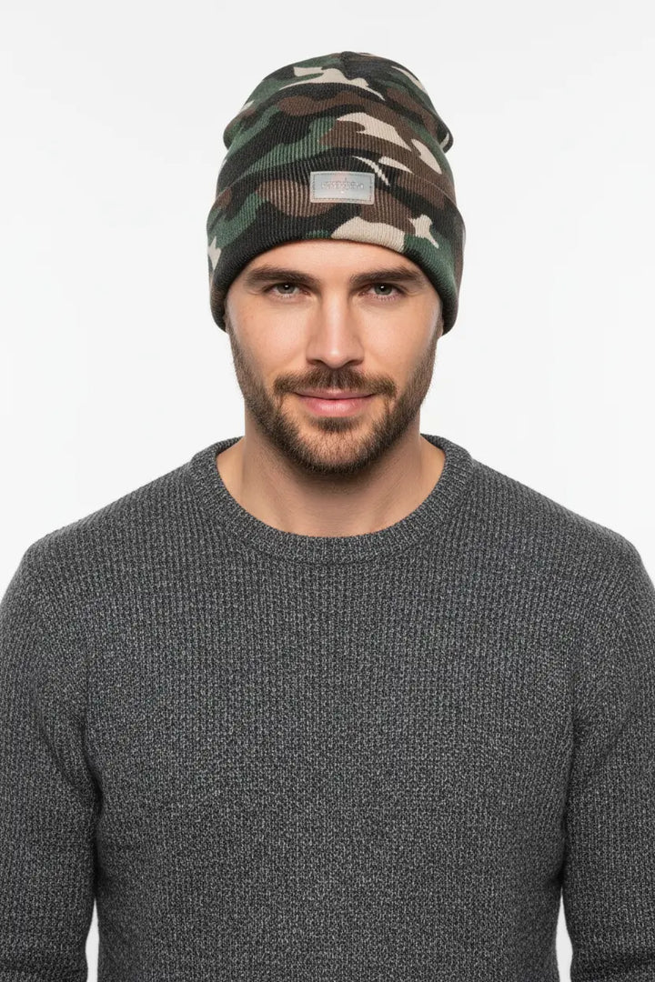 LED winter hat reversible design inside out style option