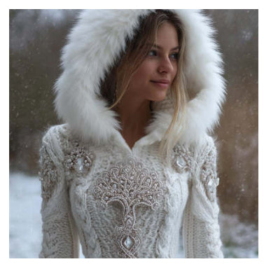 blue hooded winter jacket women relaxed fit look