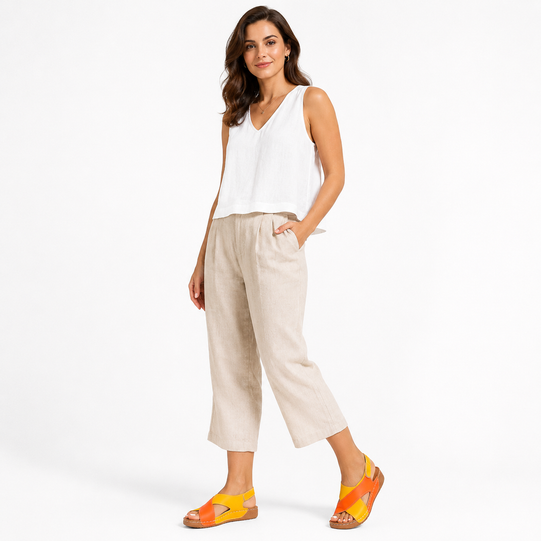 women’s wedge sandals for vacation with cowhide leather upper