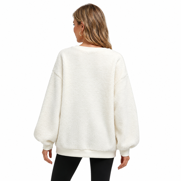 Letter pullover sweatshirt styled for women who want comfort, warmth and simple casual fashion for daily routines looks now!!