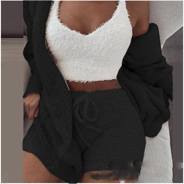 Luxury 3 Piece Women Set Blazer Vest Shorts Outfit Chic Fit