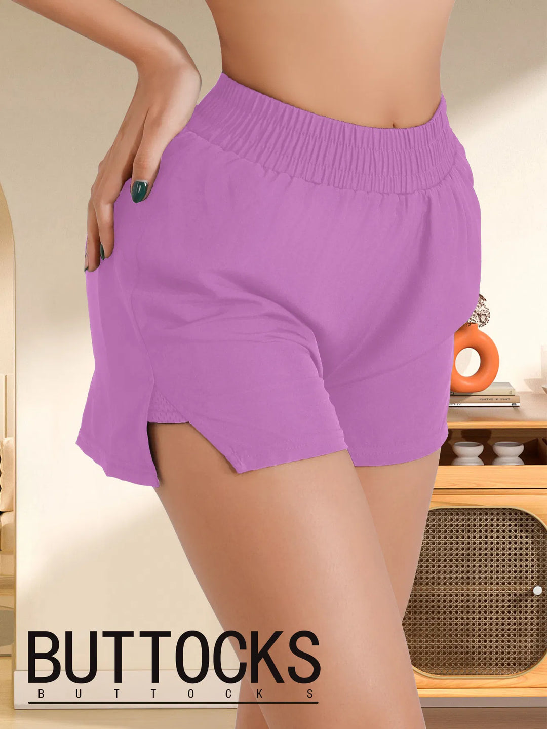 2-in-1 mesh workout shorts squat proof gym movement