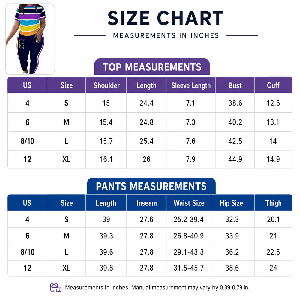 Women's two piece pants set with a matching T-shirt and pants, in knitted fabric with slight stretch, in sizes S through 3XL.
