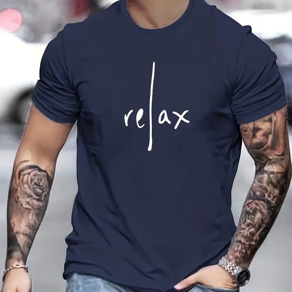 Navy blue t-shirt with &