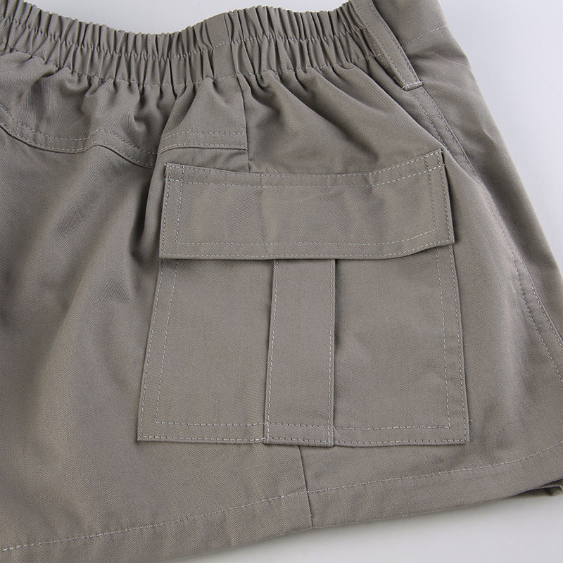 low rise summer shorts blue close waistband detail refined stitching