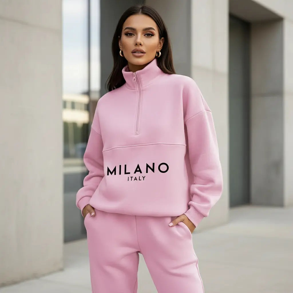 Women's Printed Hoodie Set – Cozy Street Style Combo