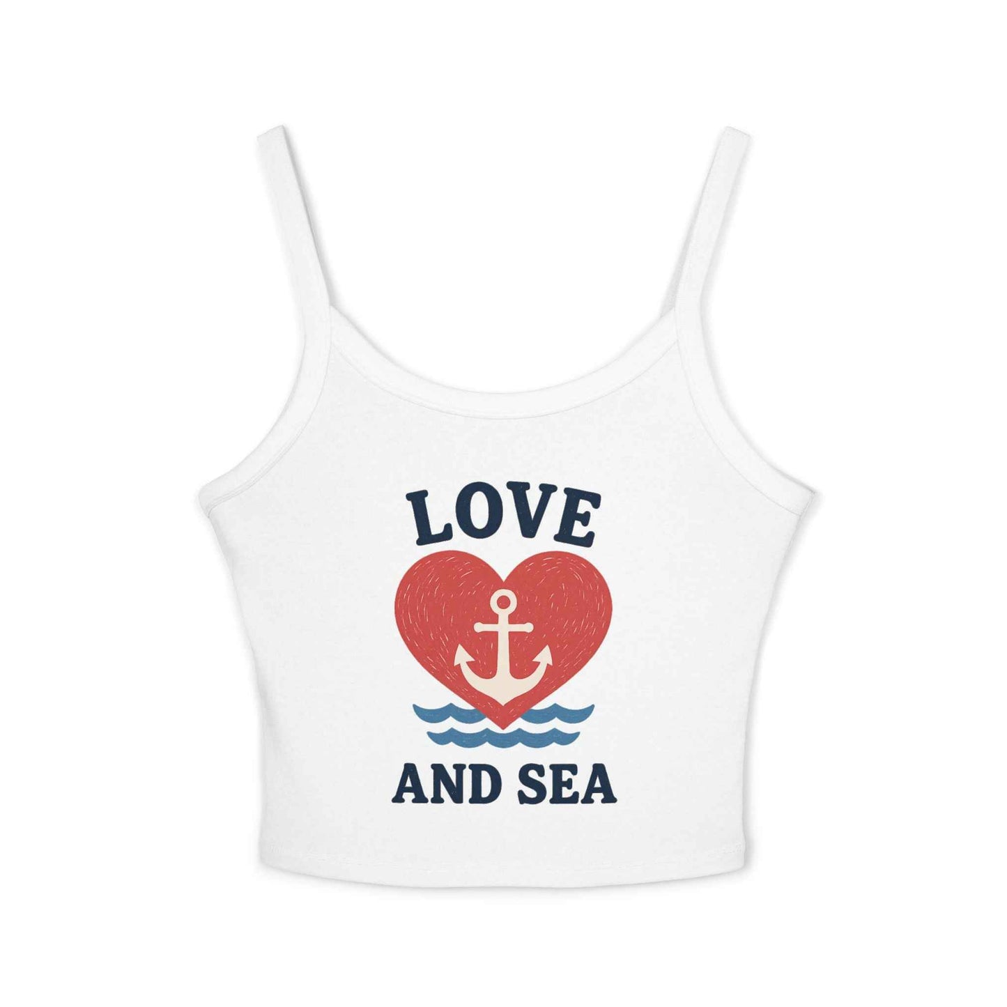 Love and Sea Tank Top – Cute Spaghetti Strap Summer Shirt