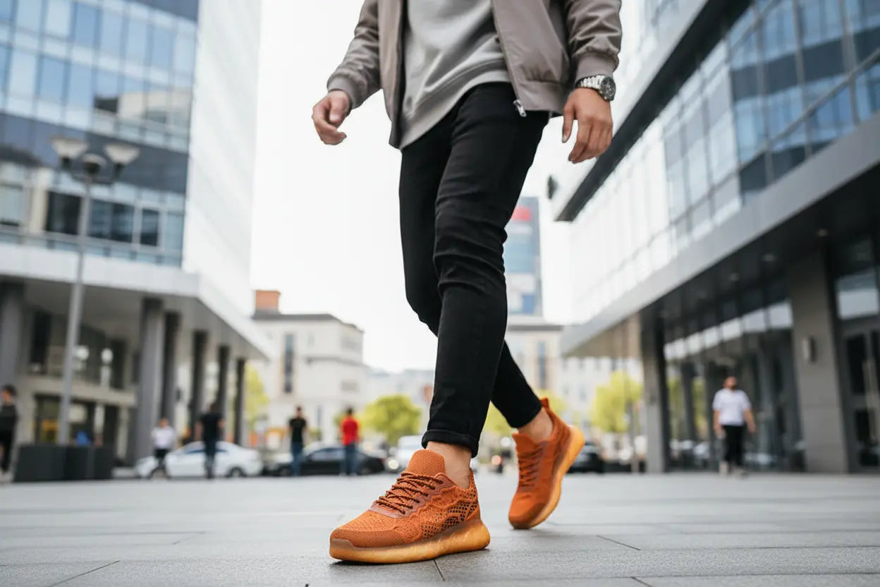 lightweight running shoes men flexible tpu sole profile