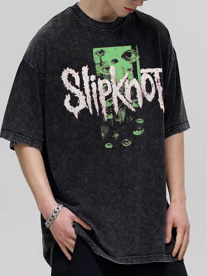 vintage wash T-shirt men styling with cargo pants and sneakers casual outfit context