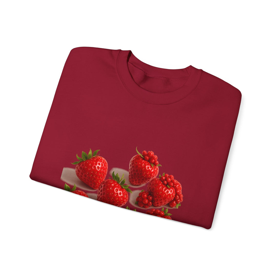 Strawberry Sweatshirt – Cozy Unisex Crewneck for Fall
