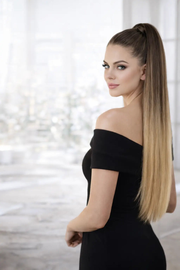 wrap around ponytail extension adjustable fit internal clip