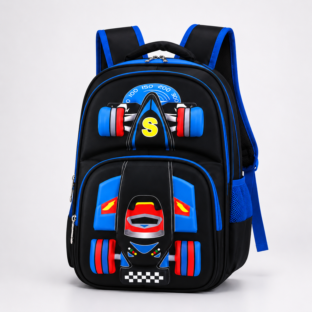 Trolley for Backpack Boys 3D Car School Bag With Wheels