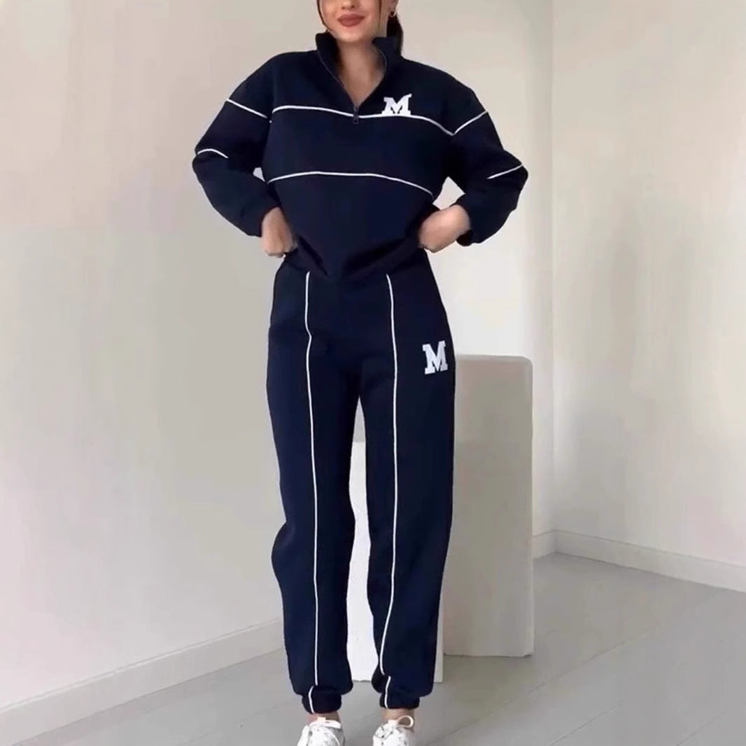 Womens 2 Piece Lounge Set Hoodie Style Sweatpants Set