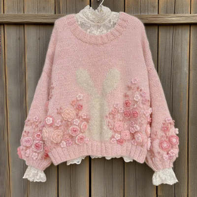 Women’s V Neck Pullover Sweater Cozy Street Look