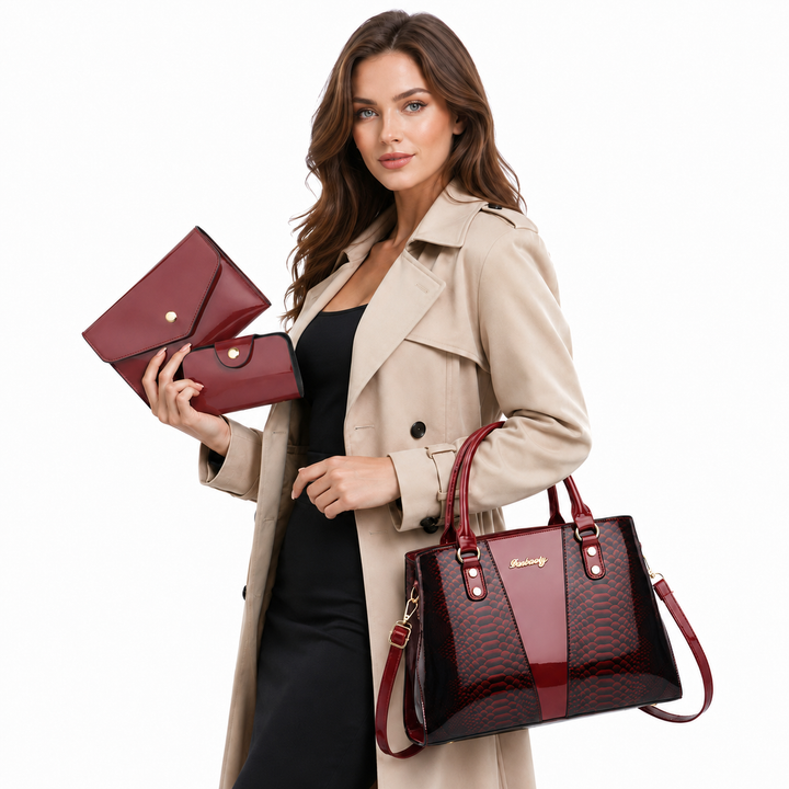 Everyday tote bag set with large, medium and small bags designed for easy sorting of phone, ID, keys and essentials daily use