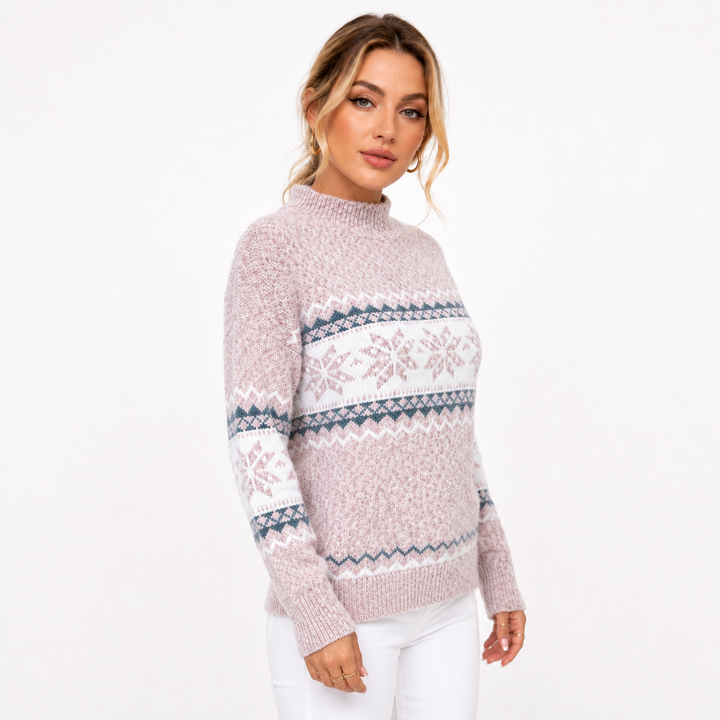 Women’s winter pullover sweater with relaxed fit