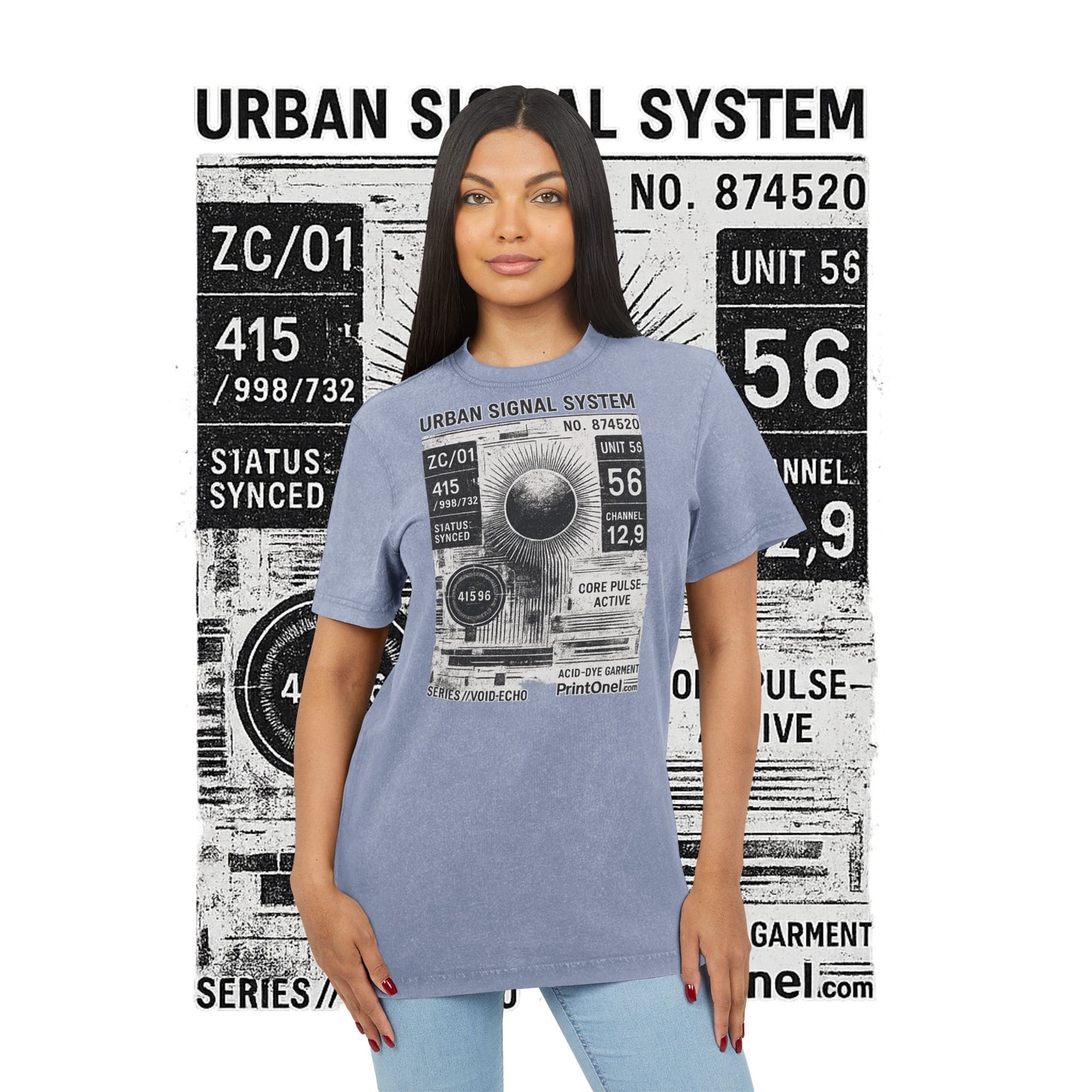 Acid Washed Tee – Retro Graphic Women’s Streetwear