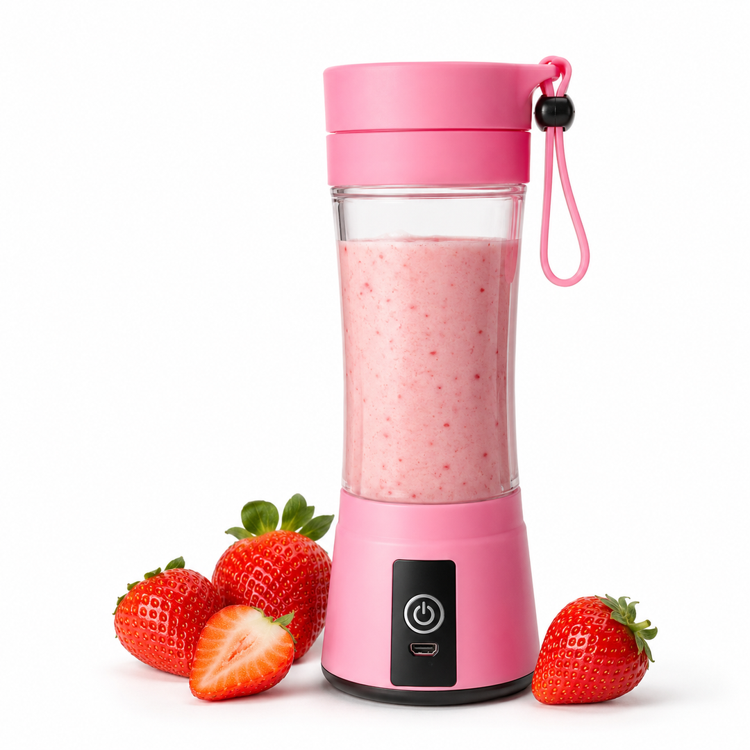 Portable Blender Smoothie Cup, 380ml USB 6-Blade Travel