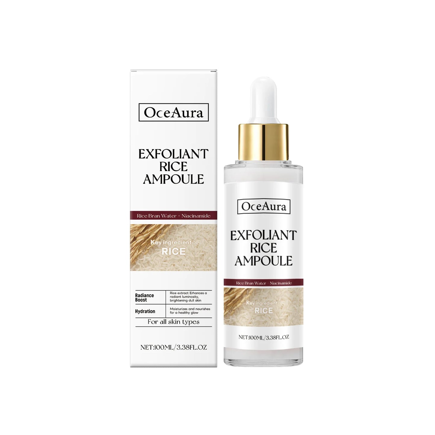 Rice Exfoliating Serum – Hydrate, Brighten, Clear