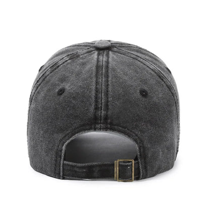 Adjustable Women’s Black Baseball Cap – top view highlighting clean stitching and tatting weave