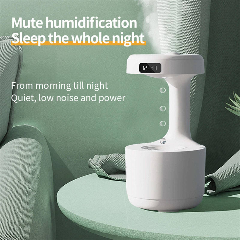 Artistic Anti-Gravity Humidifier with Night Light-Elevate Your Sleep Routine Effortlessly