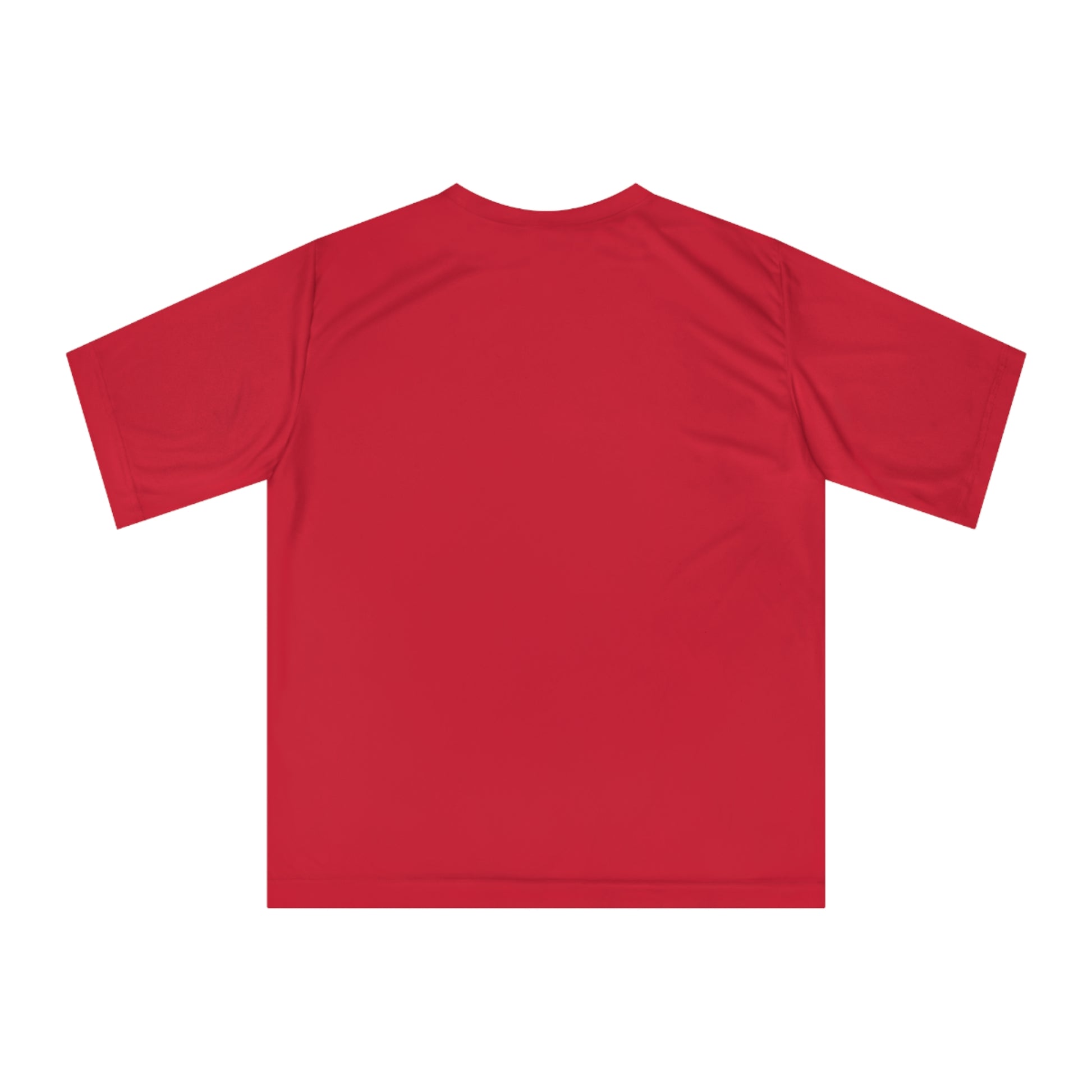 Athletic-fit performance tee worn for running and workouts

