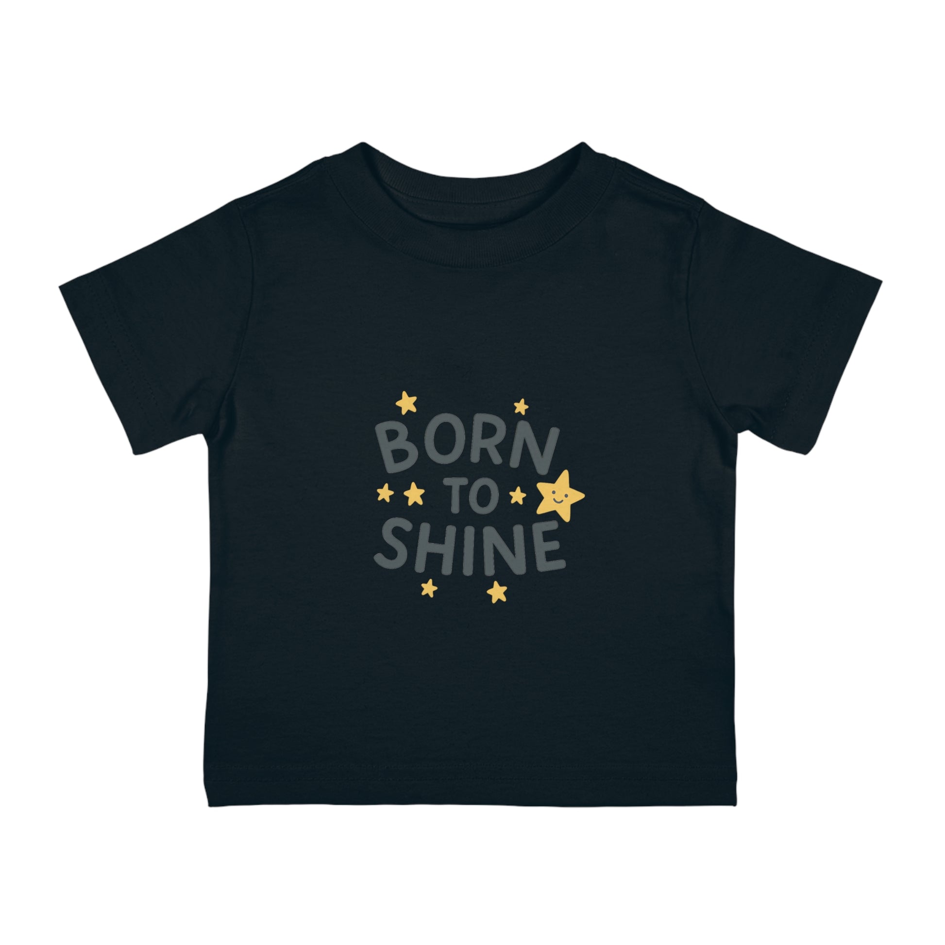 Detail shot of double-stitched seams on baby t-shirt

