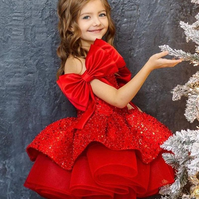 Back detail – satin sash and hidden zipper on Princess Dress

