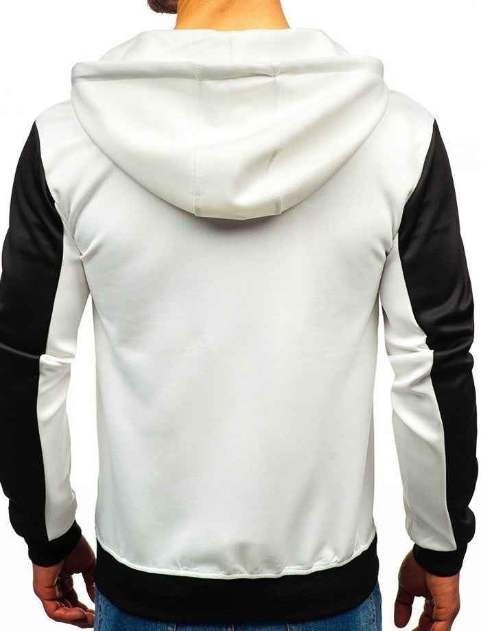 Men’s Hooded Cardigan – Casual Stitching, Warm &amp; Stylish