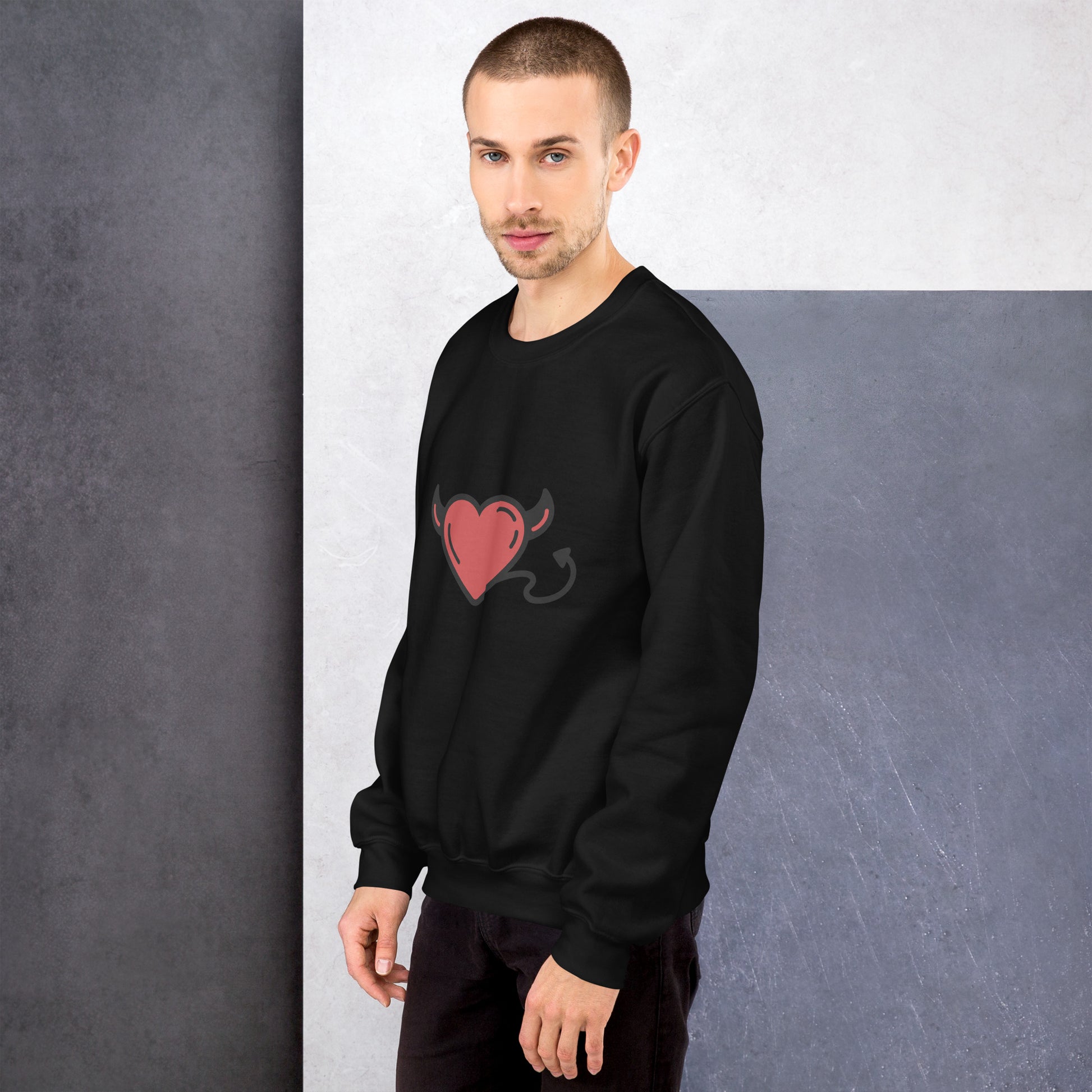 Back view of classic fit unisex sweatshirt highlighting stitching and fabric

