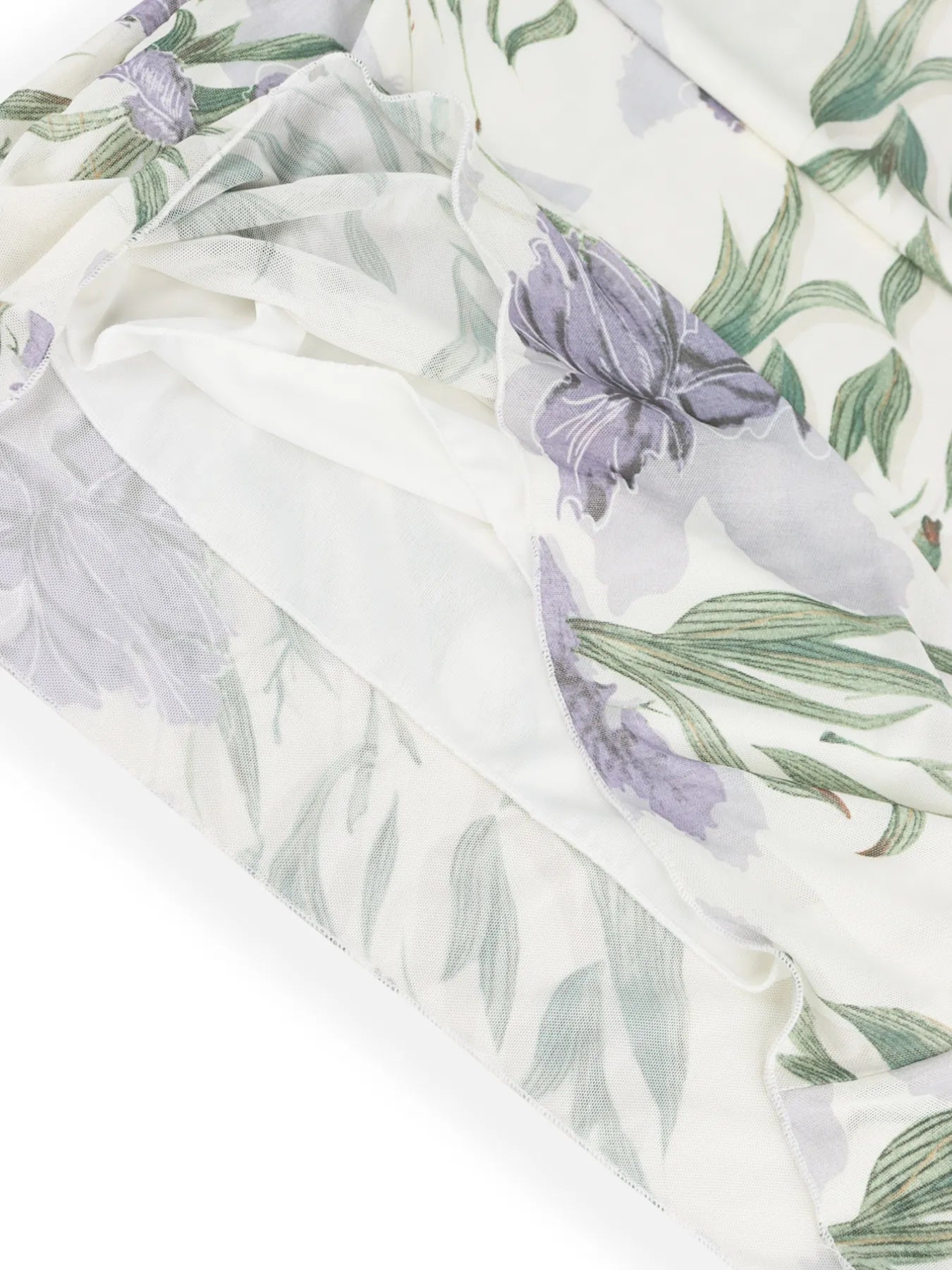 Back view of the elegant summer floral skirt

