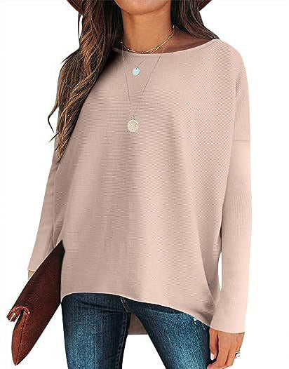 Batwing Sleeve Knitted Pullover – Styled with jeans and boots