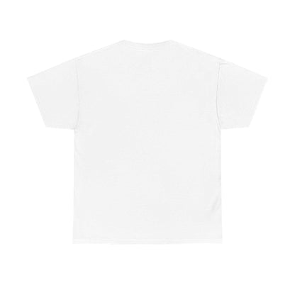 Plain white unisex cotton t-shirt back view