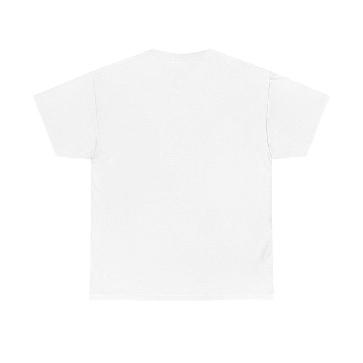 Plain white unisex cotton t-shirt back view