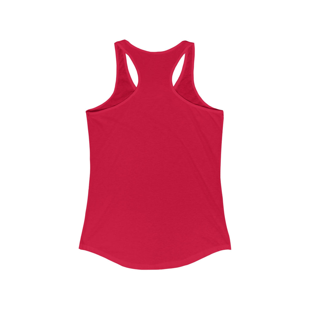 Red women's lightweight racerback tank top