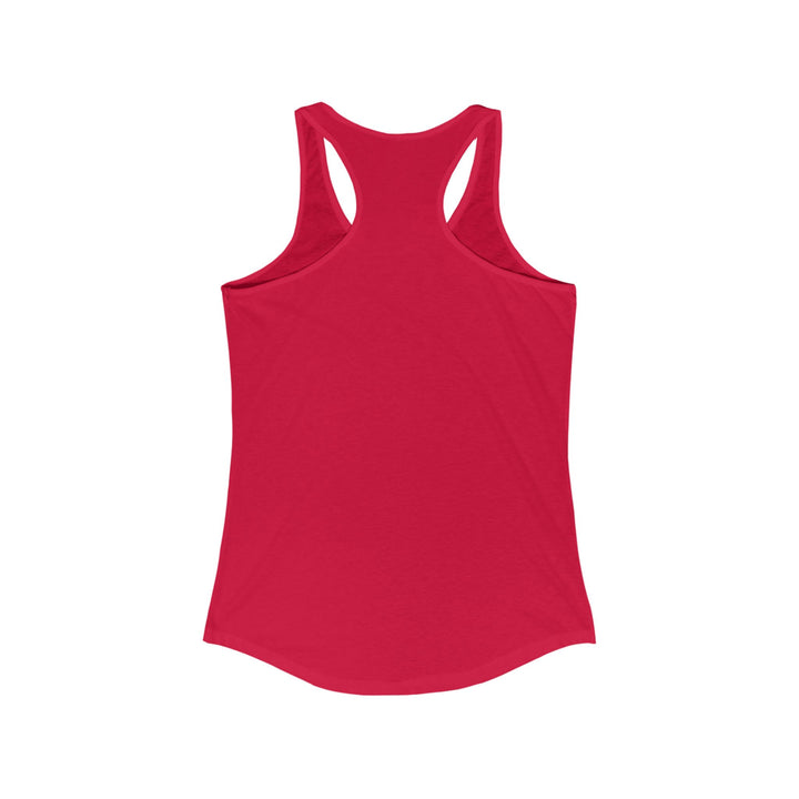 Red women's lightweight racerback tank top