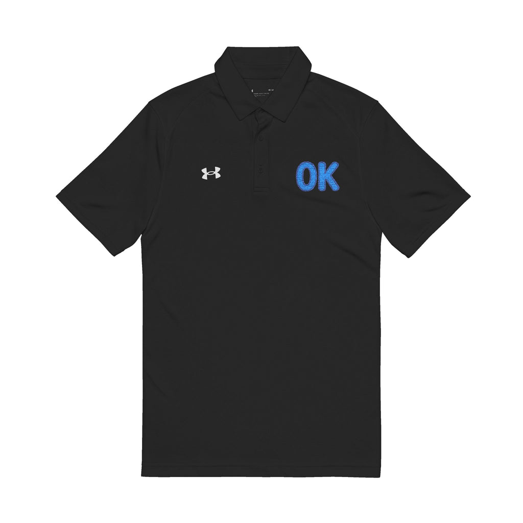 Breathable summer polo shirt with "OK" design


