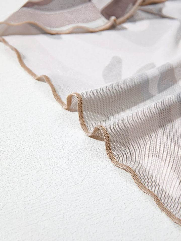 Camouflage Mesh Long Sleeve Top – nighttime club look