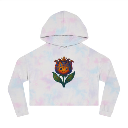 “Capture Casual Flair in Our Floral Cropped Hoodie—Modelled by Influencer Jane”

