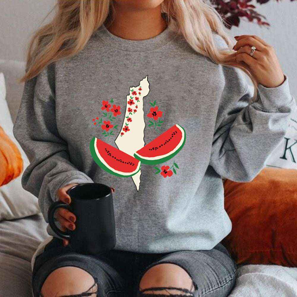 Funny Watermelon Sweatshirt - Loose Fit for Women