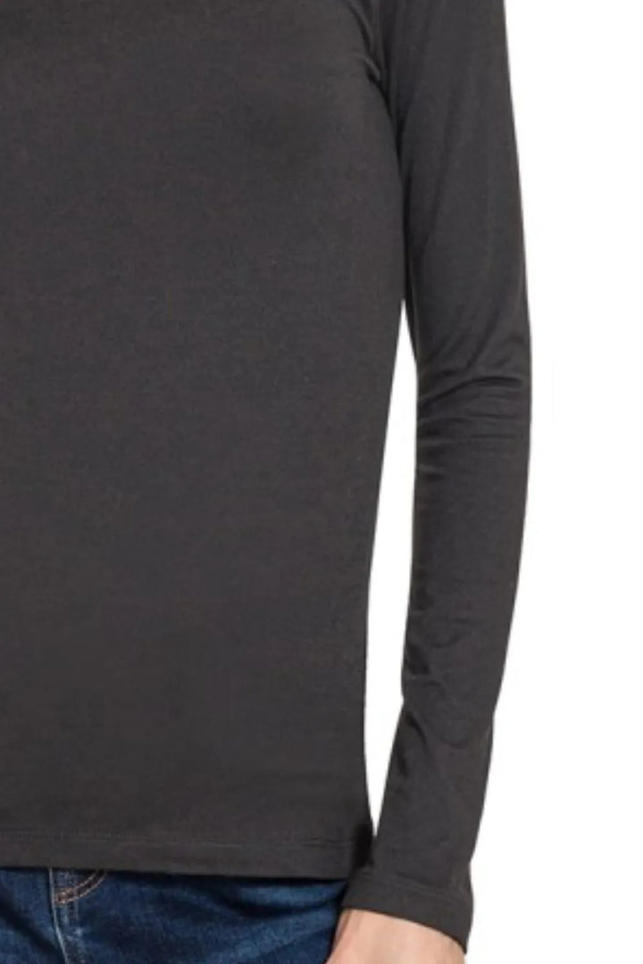 Casual Yet Polished Zenana Long Sleeve Tee – Back Detail

