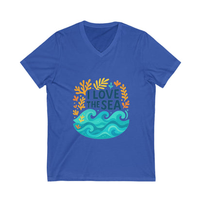 Casual beachwear look featuring I Love the Sea tee, great for warm-weather outfits

