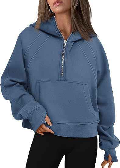 Zipper Hoodie for Women with Pockets – Warm, Loose Fit