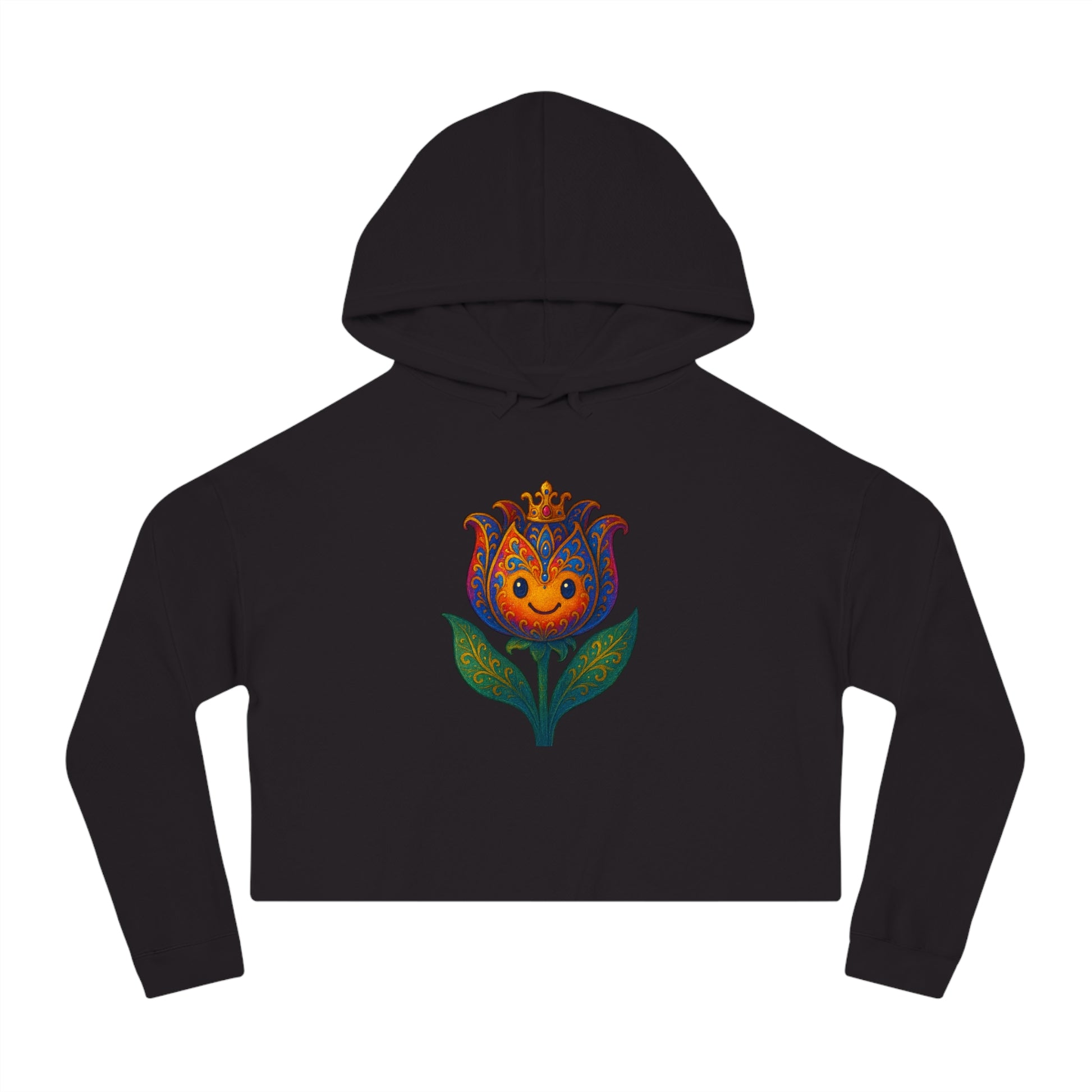 “Celebrate Self-Expression in Our Floral Cropped Hoodie Shop the Look”