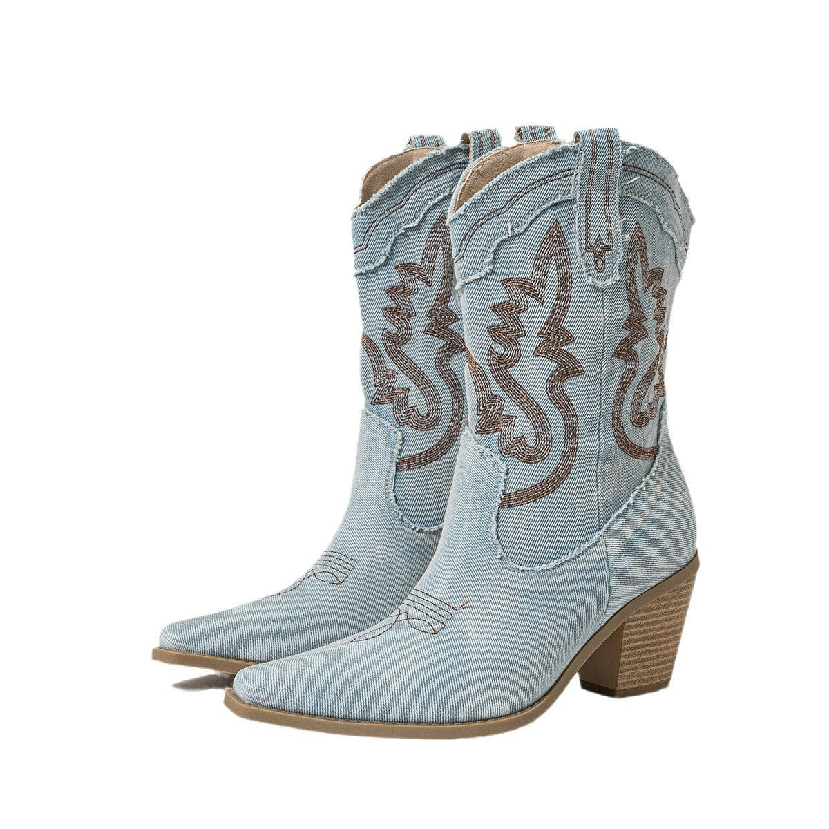Chunky heel women’s boots – side profile and stout heel