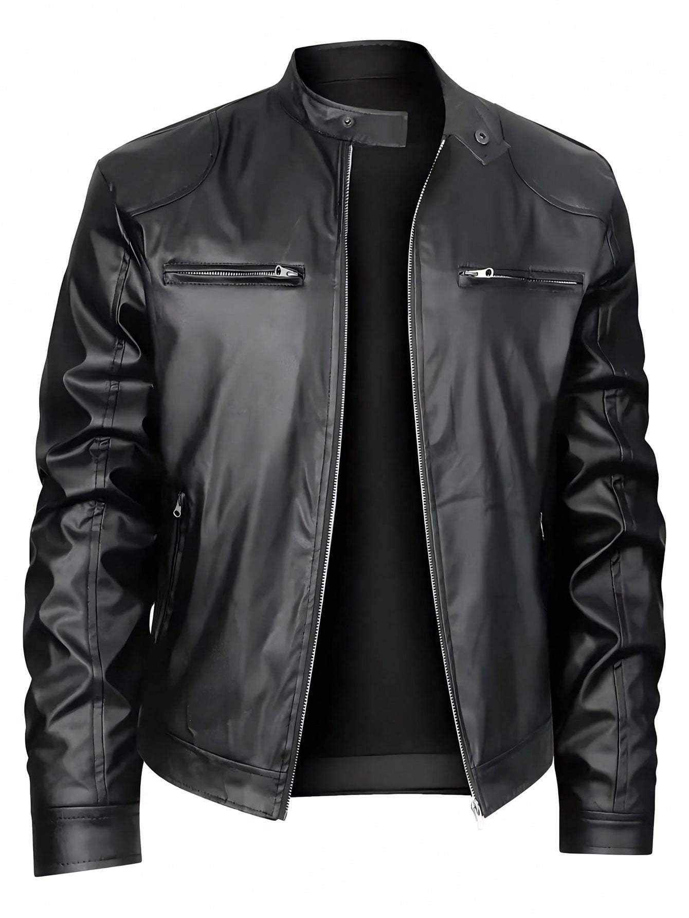 Classic Black Leather Jacket – Versatile and Stylish