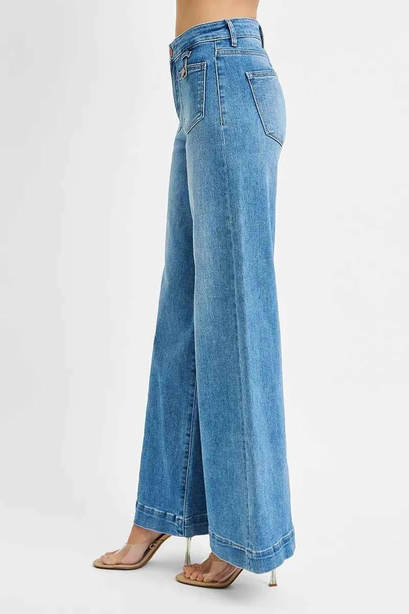 Woman Risen Plus-Size Mid-Rise Wide-Leg Jeans